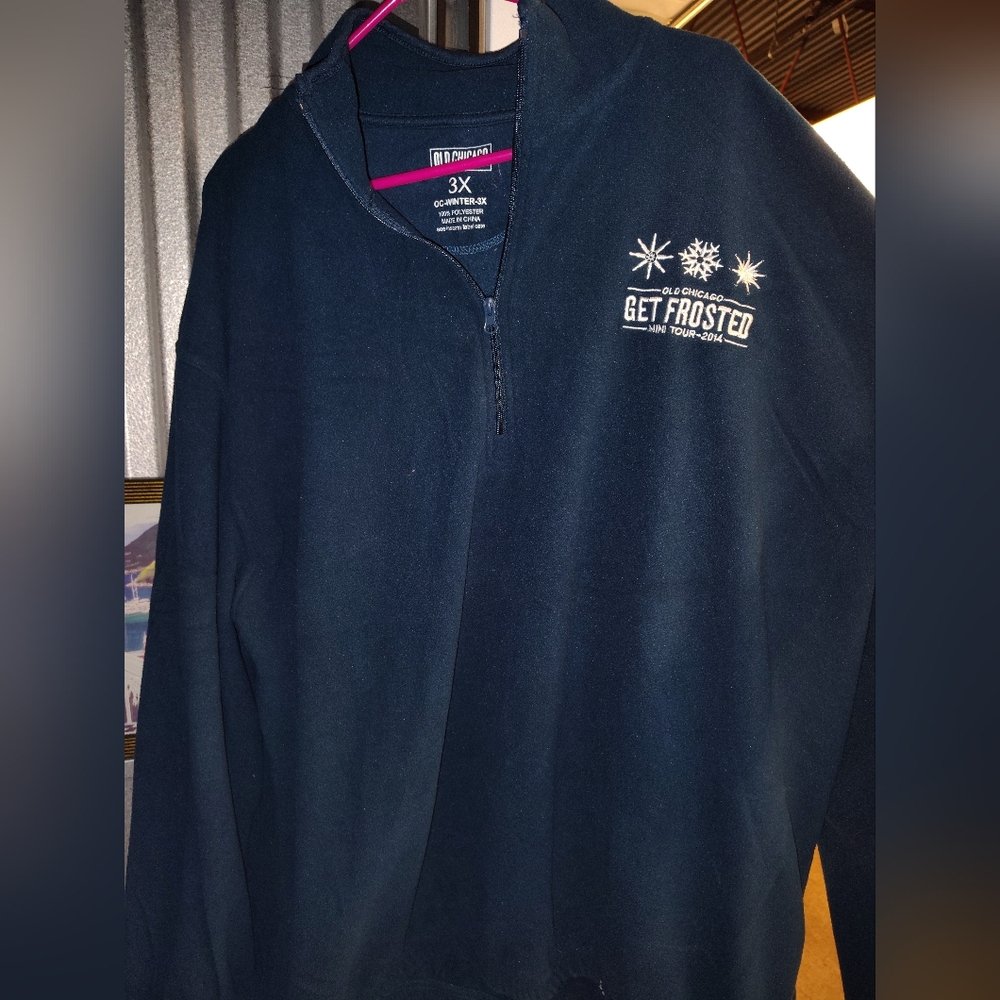 Old Chicago Dark Blue Zip-Up Men's Sweater